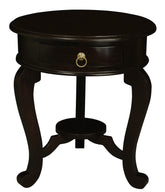 Emilia 1 Drawer Solid Mahogany Timber Lamp Table (Chocolate)